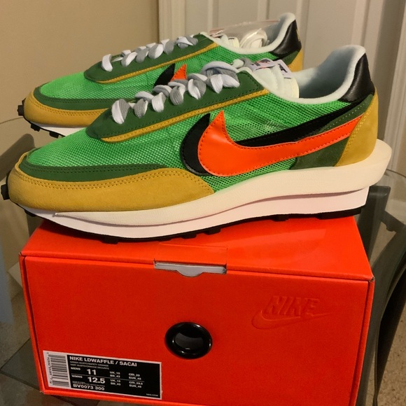 nike ld waffle sacai green multi